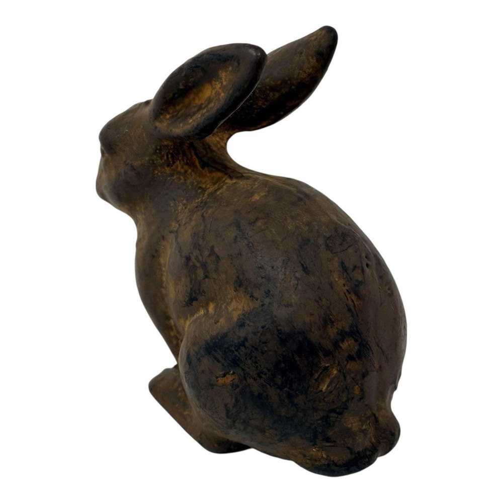 Small Cast Iron Rabbit Bunny Rustic Farmhouse Decor - Picture 11 of 12